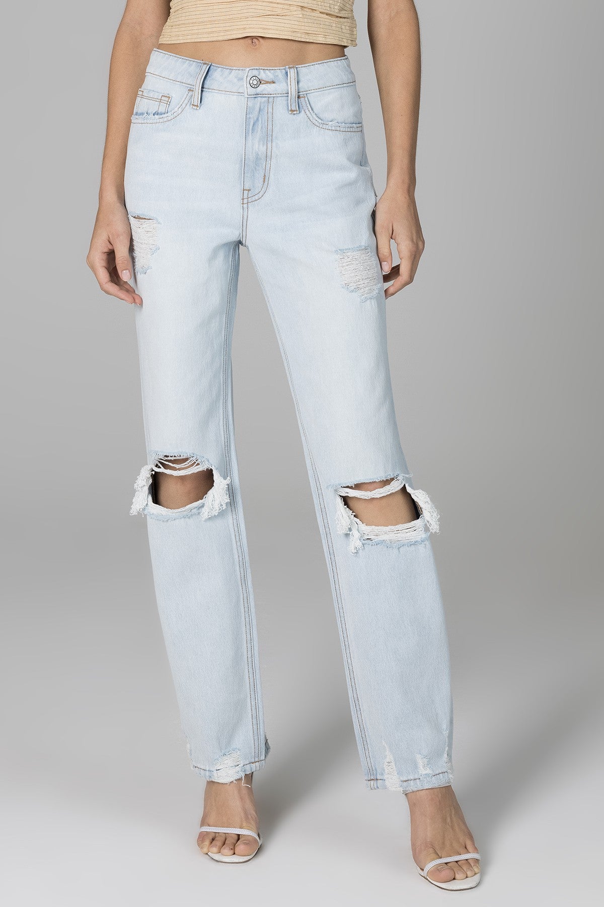 Skylar High Rise Dad Jeans - Laguna