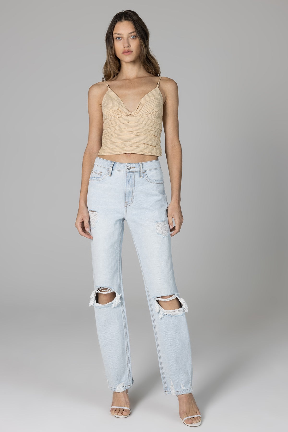 Skylar High Rise Dad Jeans - Laguna