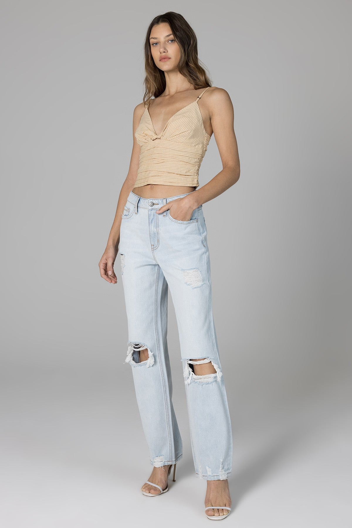 Skylar High Rise Dad Jeans - Laguna