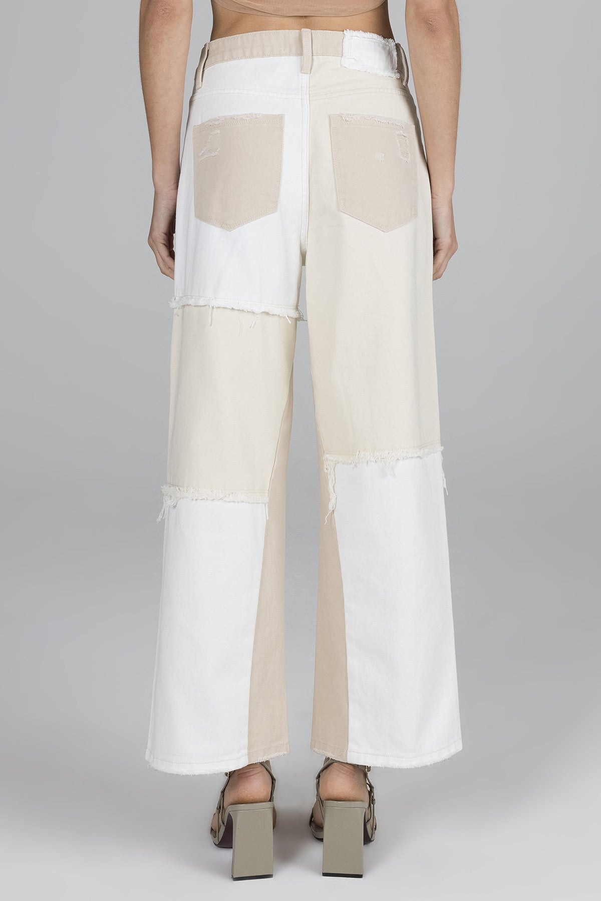 Alyssa High Rise Wide - Cream/White