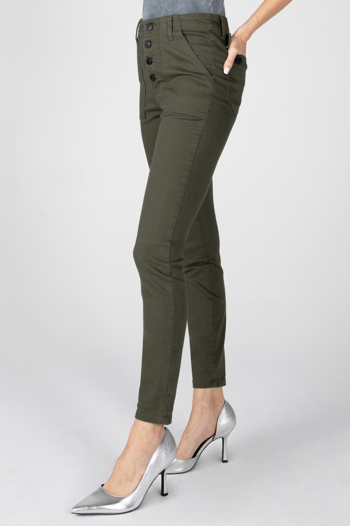 Sandra High Rise Skinny - Olive