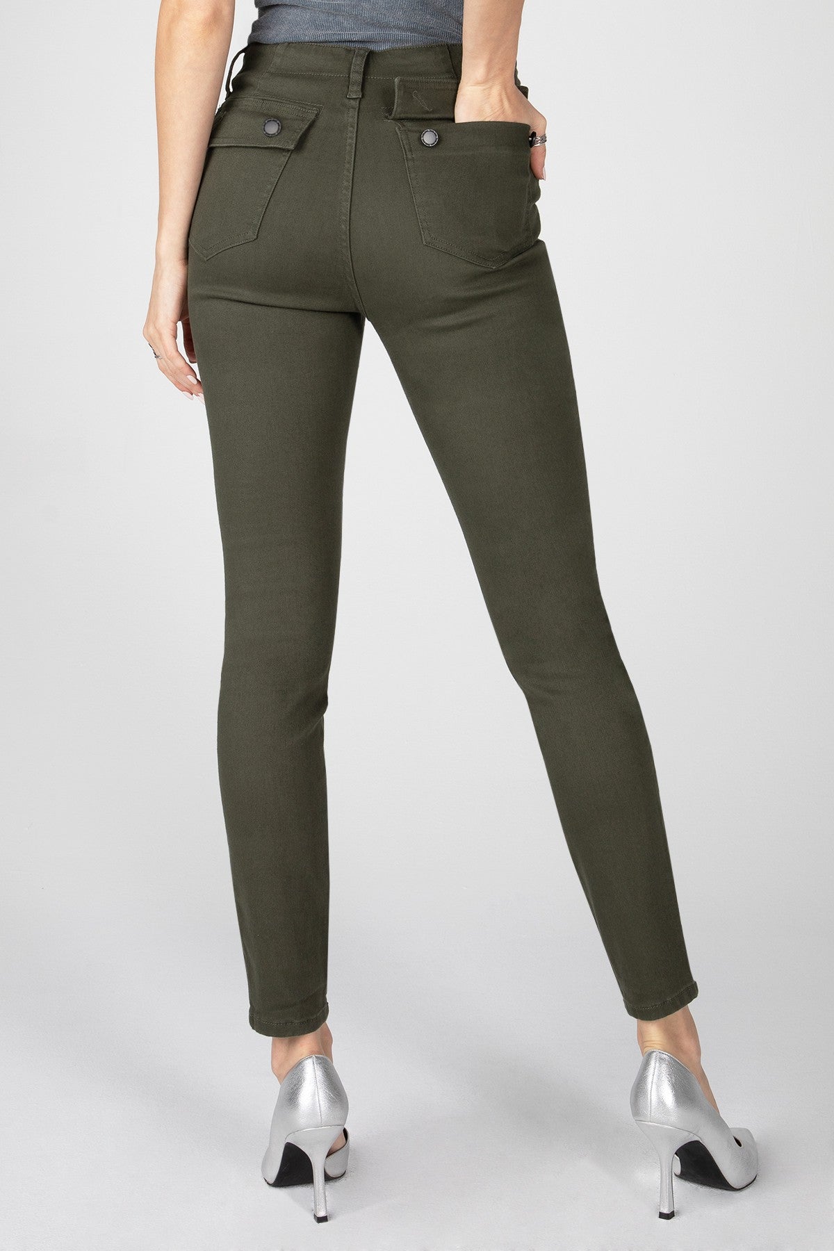 Sandra High Rise Skinny - Olive