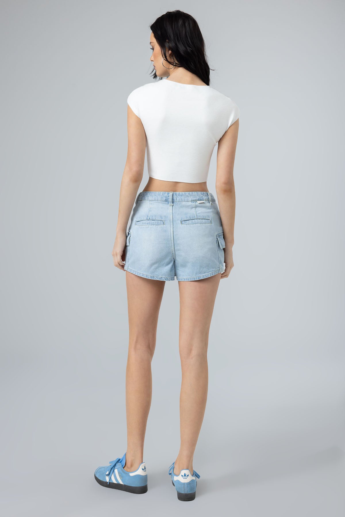 Melanie High Rise Cargo Skort - Laguna