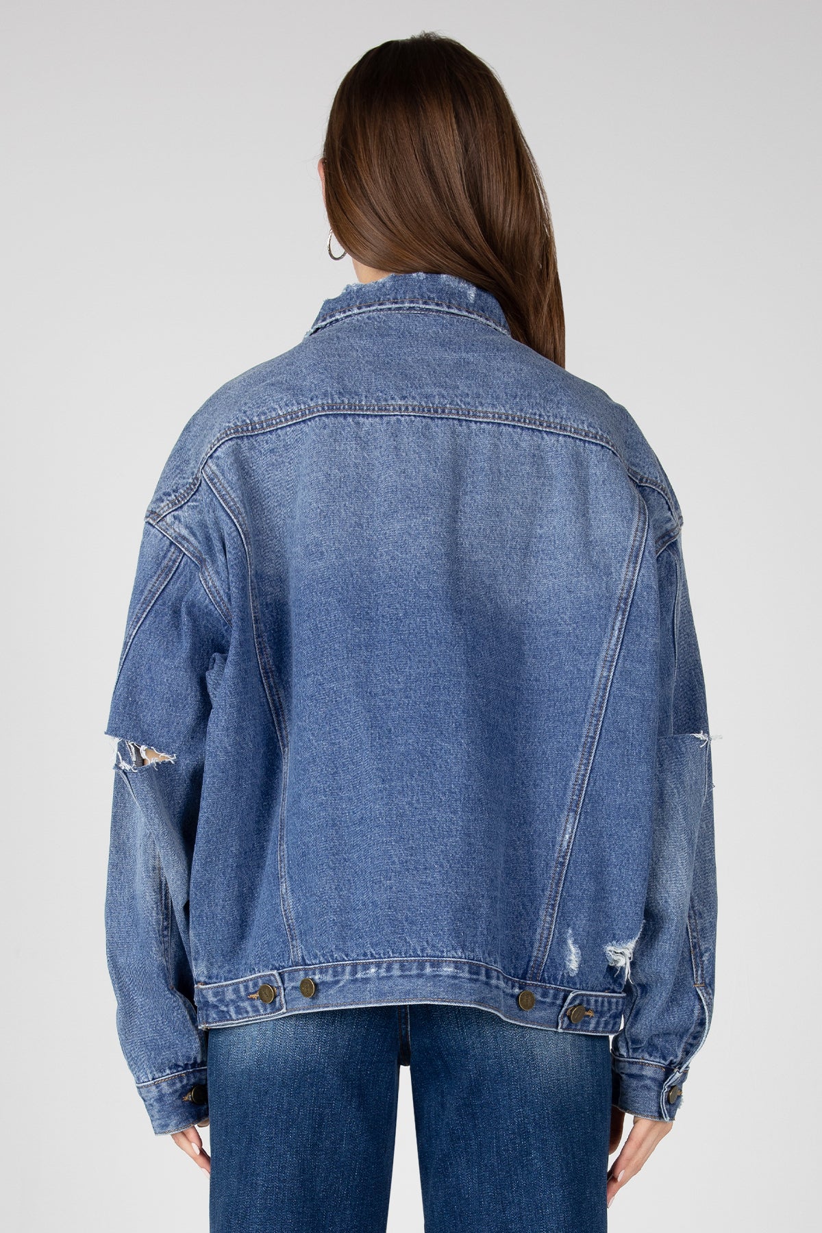 Kayla Oversized Denim Jacket - Malibu