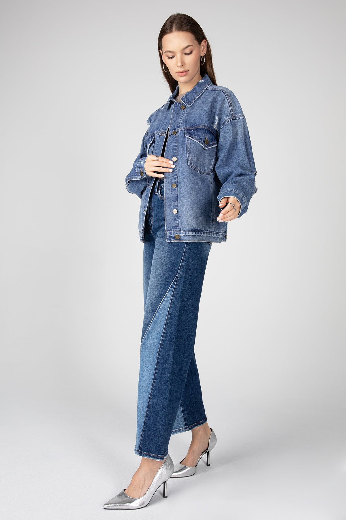 Kayla Oversized Denim Jacket - Malibu