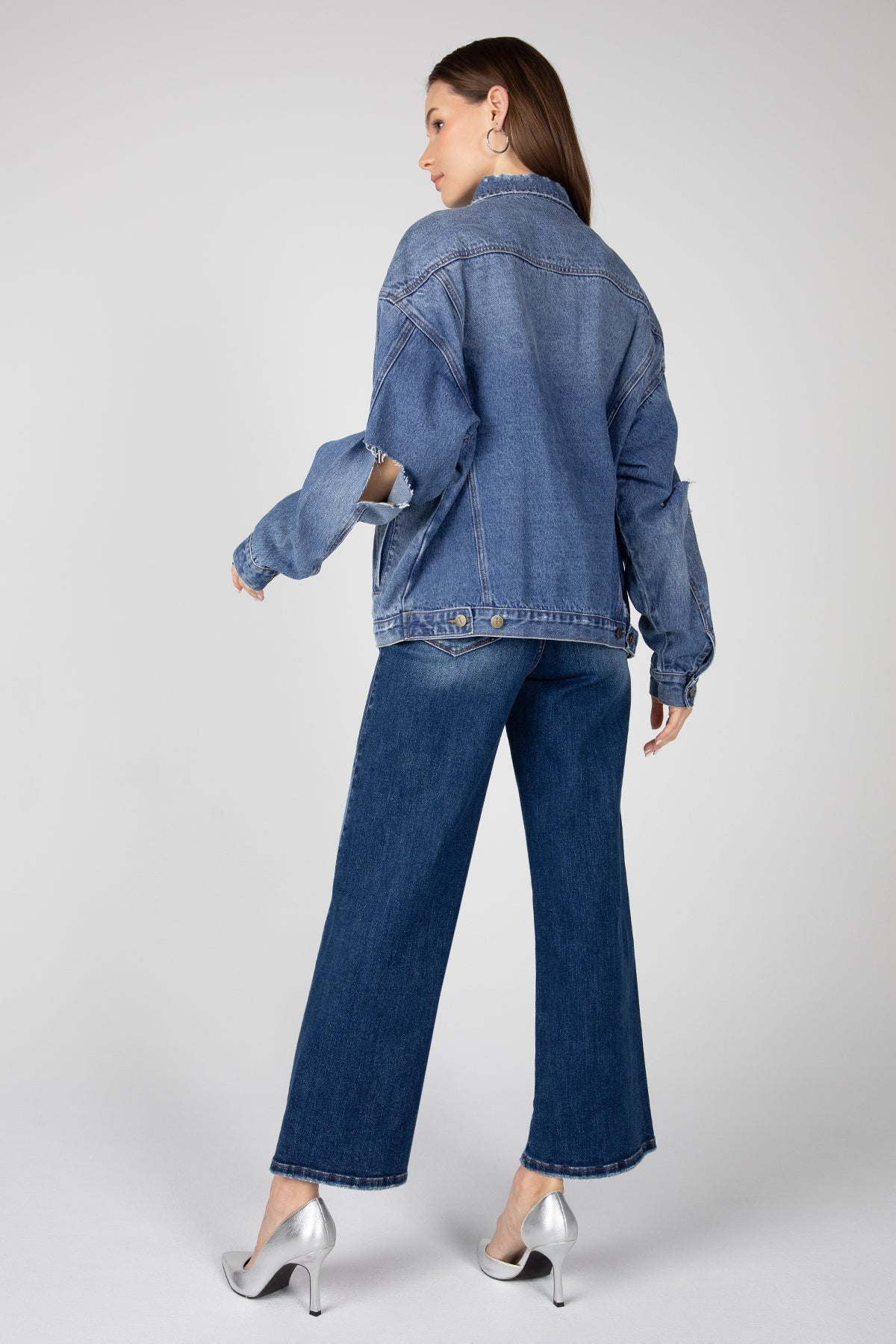 Kayla Oversized Denim Jacket - Malibu