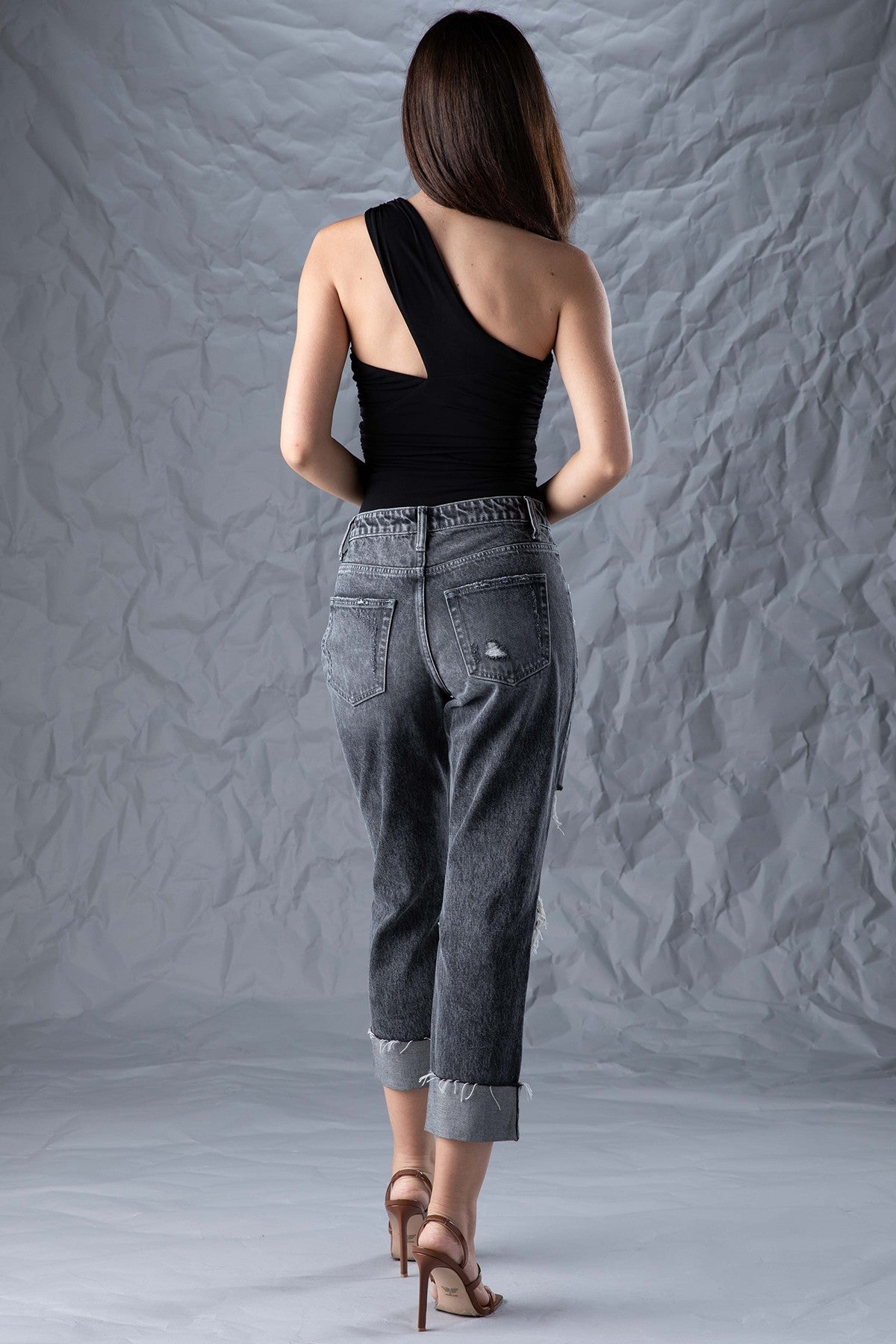 Stella High Rise Straight - Gray