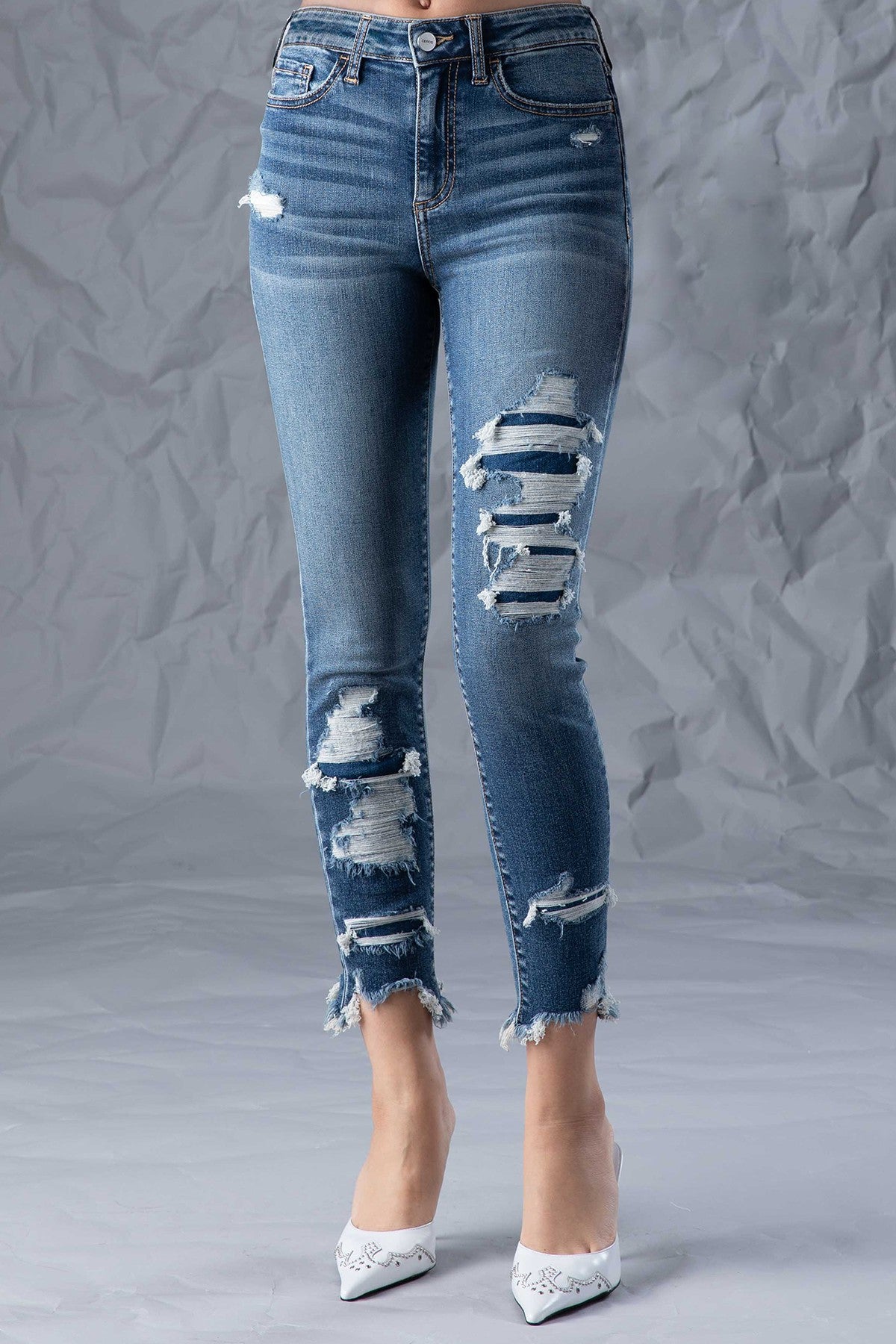 Sophia Mid Rise Ankle Skinny - Malibu