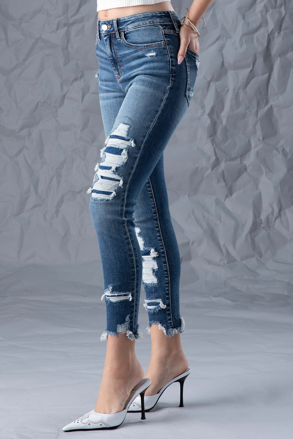 Sophia Mid Rise Ankle Skinny - Malibu