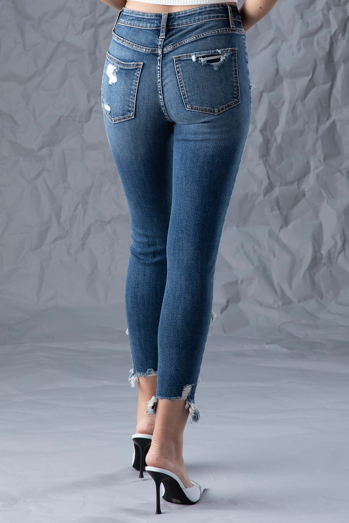 Sophia Mid Rise Ankle Skinny - Malibu