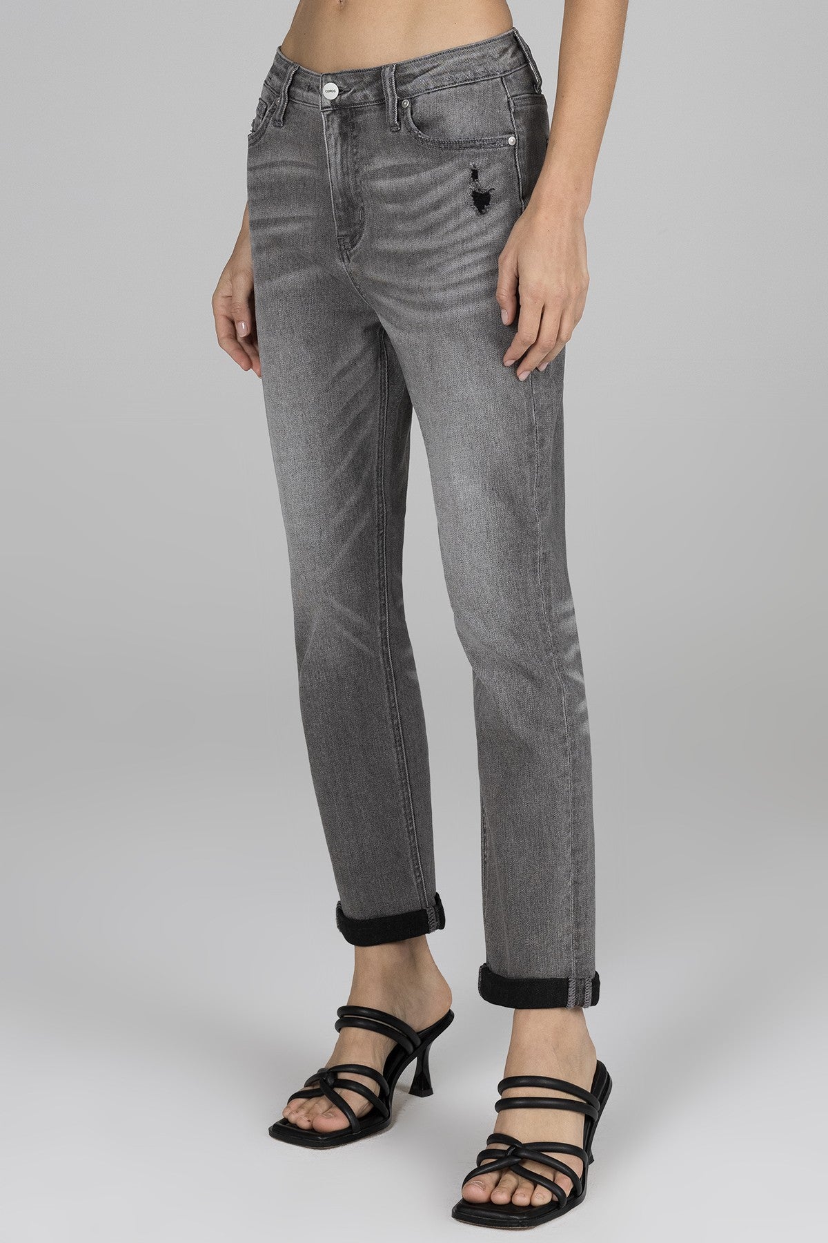 Daphnie High Rise Boyfriend - Grey