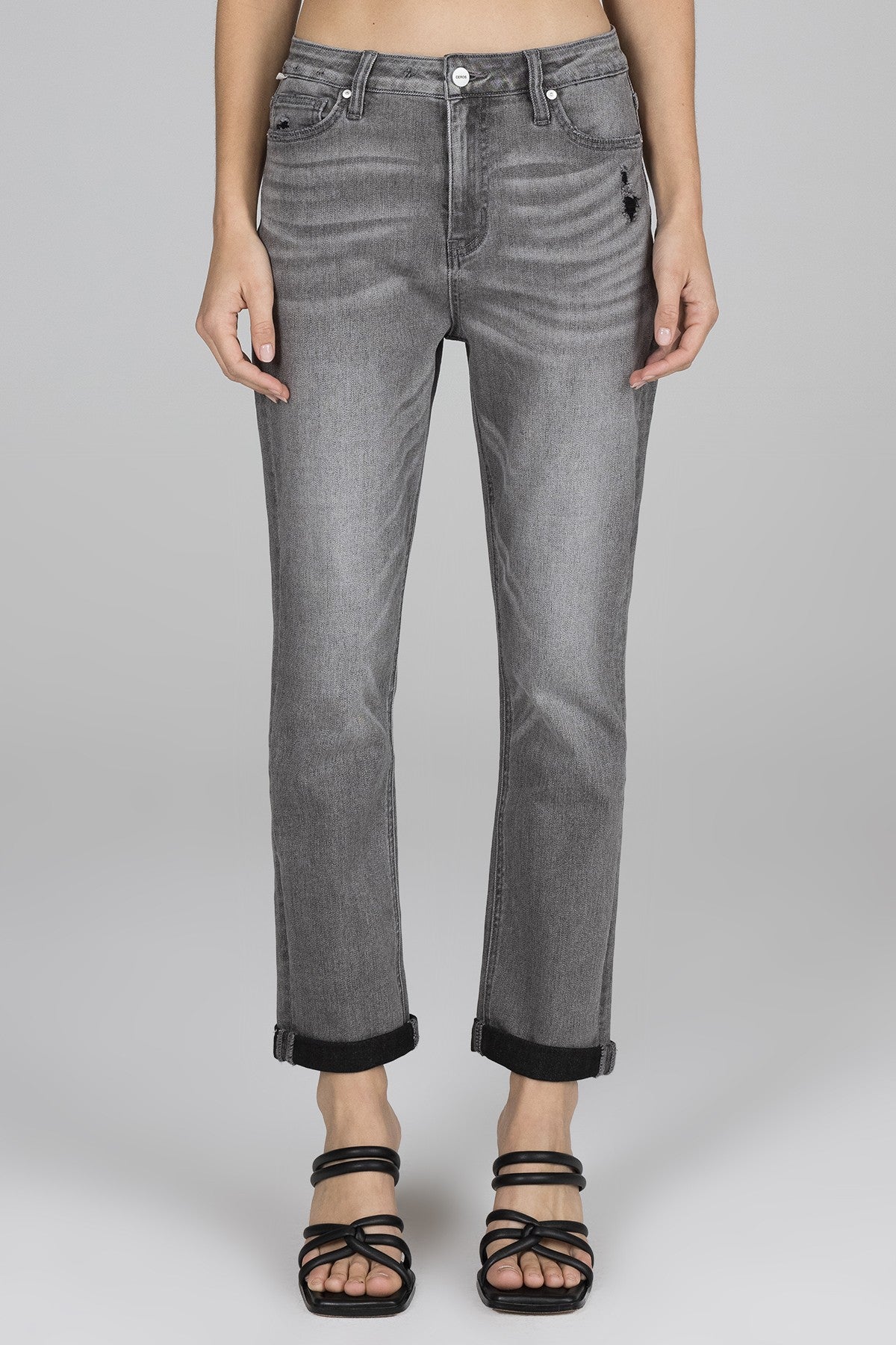 Daphnie High Rise Boyfriend - Grey