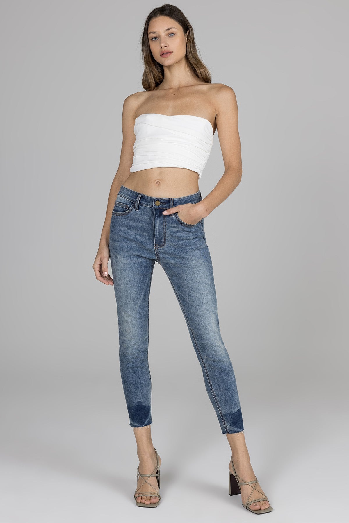 Amelia High Rise Skinny - Malibu - Cropped