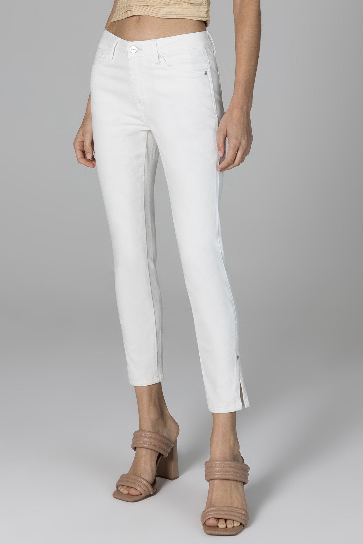 Freya Mid Rise Skinny - White