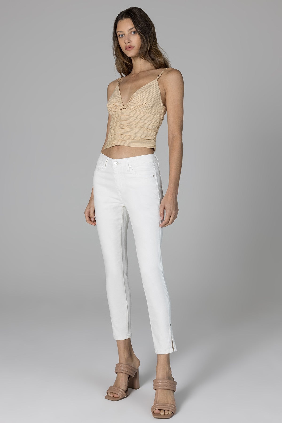 Freya Mid Rise Skinny - White