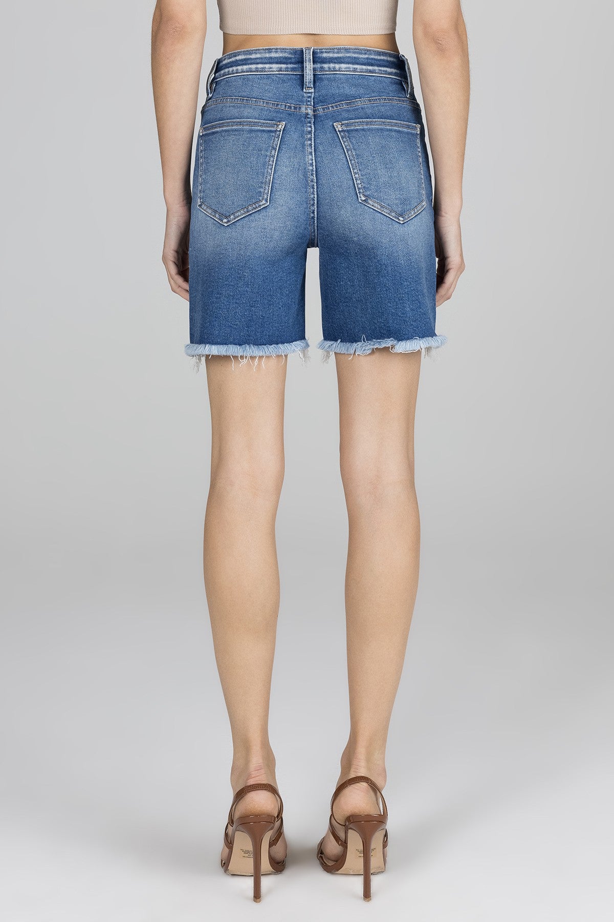 Stassi High Rise Bermuda Shorts - Malibu